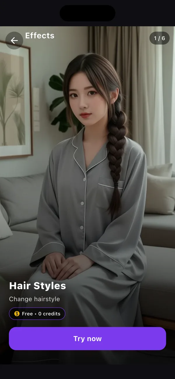 Andaaz AI hairstyle try-on effect: change your hairstyle on your own photo