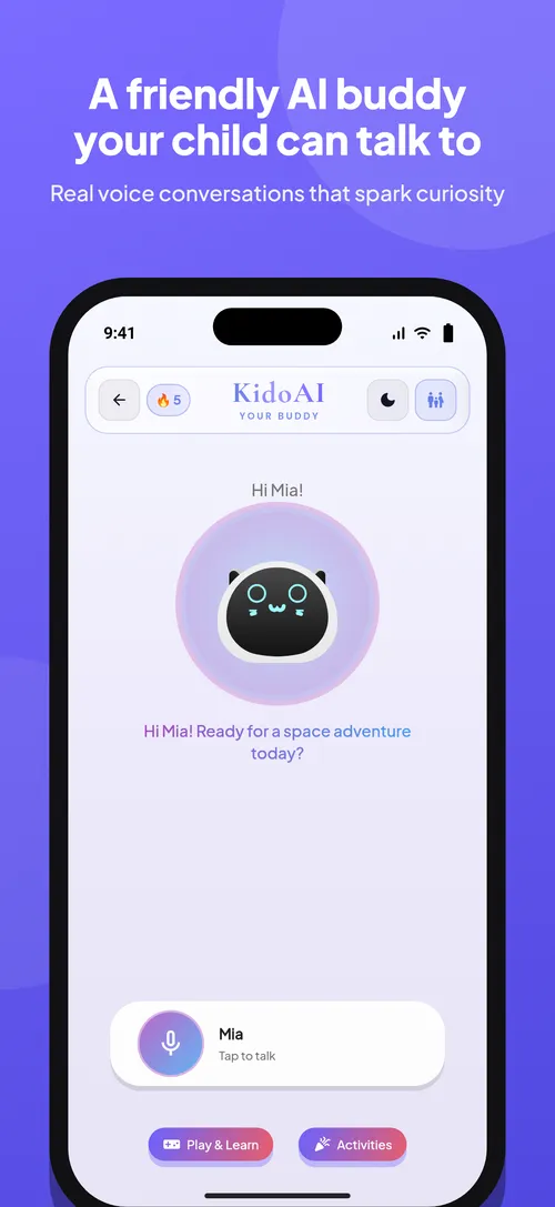 Kido AI: a friendly AI buddy your child can talk to with real voice conversations